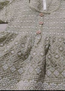 Light Green Short Kurti For School And College