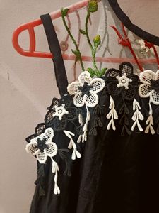 Pretty Cold Shoulder Black Top