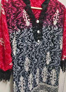Red Black Beautiful Kurti