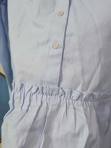 Park Avenue Light Blue Peplum Blouse