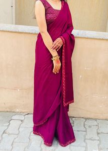 Old Beautiful Stone Work Saree