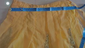 Red and cream lehanga for kids