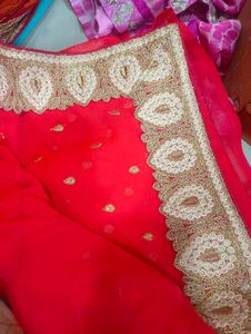 Orange &amp; Gold Saree