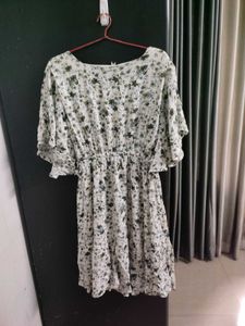 Floral White Dress