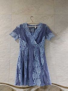 Periwinkle Lace Mini Dress