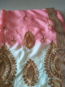 New Saree With Unstitched Blouse piece