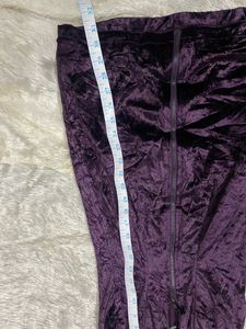 Forever 21 Velvet Purple Hot Short Midi Dress