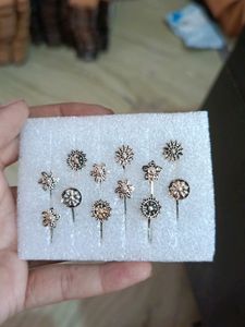 Combo Of 12 Oxidised Silver Nose pins