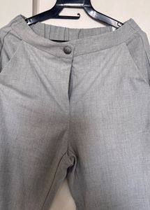 Grey Cropped Trousers