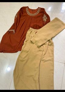 Ethnic Short Kurtha Suit (3 Piece Set )