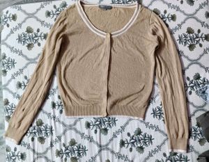 Tan Cardigan - Long Sleeve Knitwear