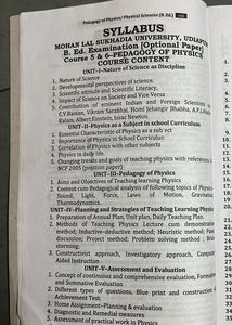 Pedagogy of Physics B.Ed