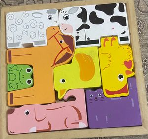 Wooden animal Tetris Puzzle