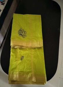New Saree With Embroidery Design