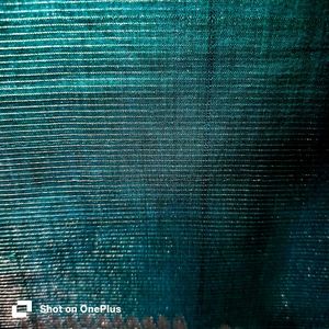 Glitter green/ Blue Silk Saree