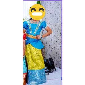 Girls' Traditional Indian Lehanga Choli Set