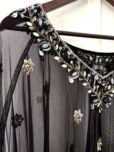 Elegant Embellished Poncho Top