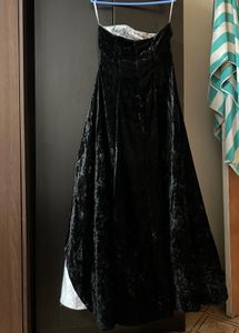 Elegant Black &amp; White Flared Barbie Gown