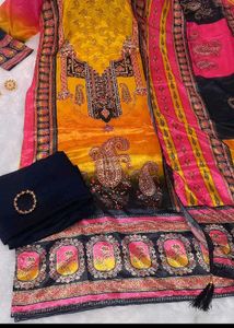 Brand New Heavy Chinon Pakistani Style Suit Set