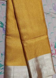 Pure Kanjivaram Golden Tissue Silk Saree