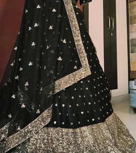 Black Sequence Lehnga