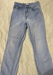 Light Wash Straight Leg Jeans