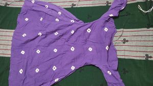 Purple Elephant Print Kurta