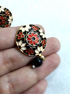 Floral Enamel Earrings