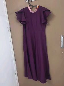 Elegant Purple Midi Dress