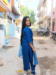 Blue V Neck Suit🖇️❤️
