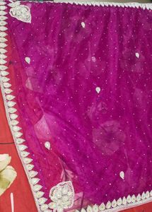 Net Saree With Designer Blouse