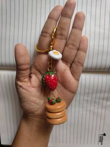🍓🥞Strawberry Pancake Bag Charm!