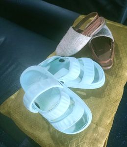White Woven Clogs Combo