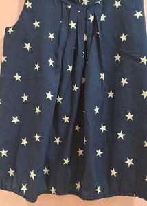 Blue Top With Star Prints