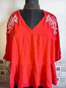🎊Buy 1, Get 1 Free🎁XL/XXL Red Bohemian Top