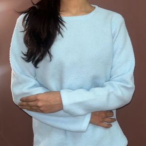 Light Blue Fuzzy Top