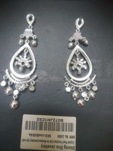 Silver Color Statement Danglers