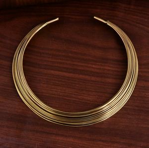 Choker Necklace Set Gold Plated