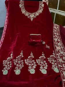 red dabka work grara
