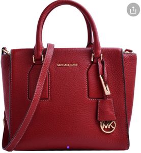 Michael Kors Selby Top Zip Bag In Cherry Red