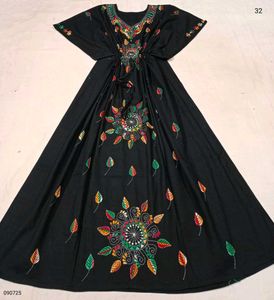 Kantha Stitched Kaftan Night Gown