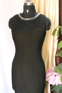 Black Sheath Dress with Lace