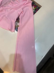Pink Ruffle Tie Top
