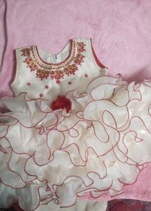 White Frock For 2 To 3 Yr Old Girl