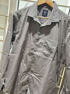 Gray Button-Down Shirt