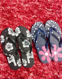 Cute Floral Flip Flops Combo