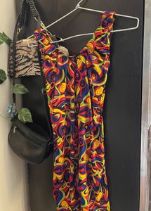 Colorful Abstract Print One-Piece Swimsuit