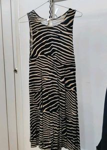 H&amp;M Y2K TRENDY Zebra Print Tank Dress XS