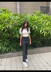 Zudio white crop t-shirt