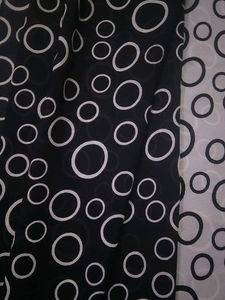 Chiffon Black And White Saree